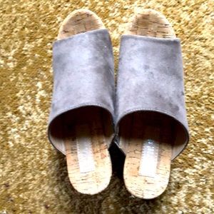 Lightly worn slip on sandals